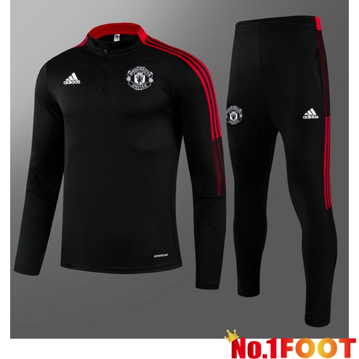 Manchester United Kids Training Tracksuit Black 2021/2022