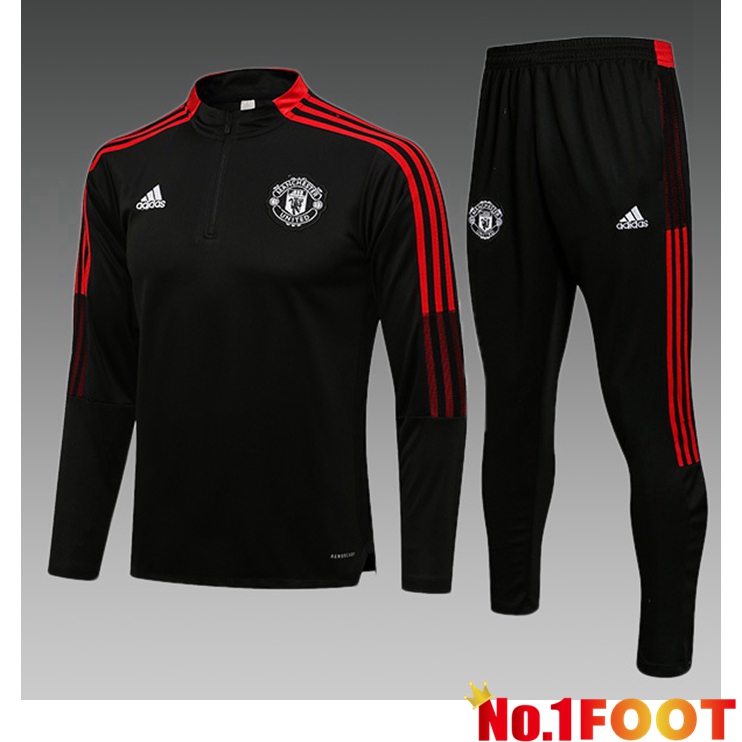 Manchester United Kids Training Tracksuit Black 2021/2022