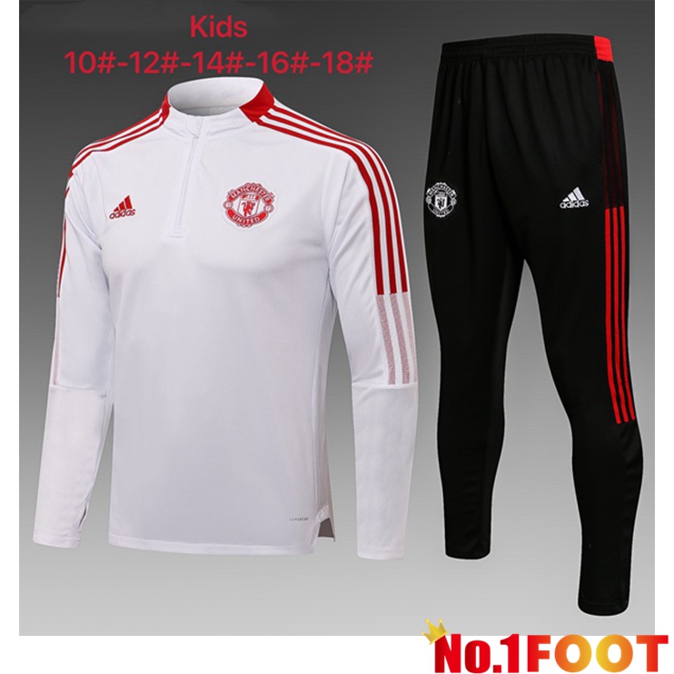 Manchester United Kids Training Tracksuit White 2021/2022