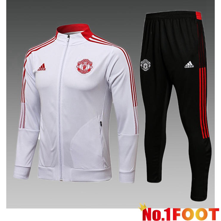 Manchester United Kids Training Tracksuit White 2021/2022