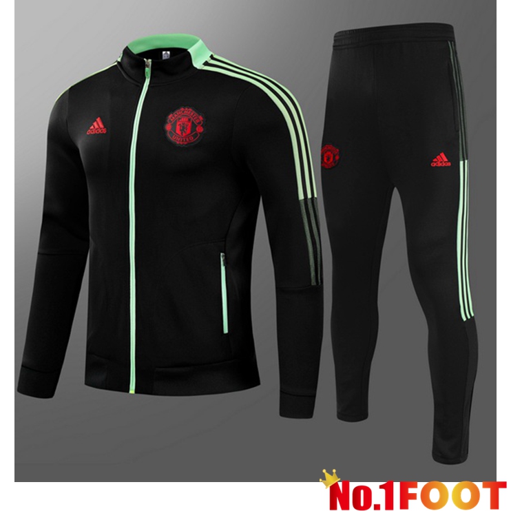 Manchester United Kids Training Tracksuit Black 2021/2022