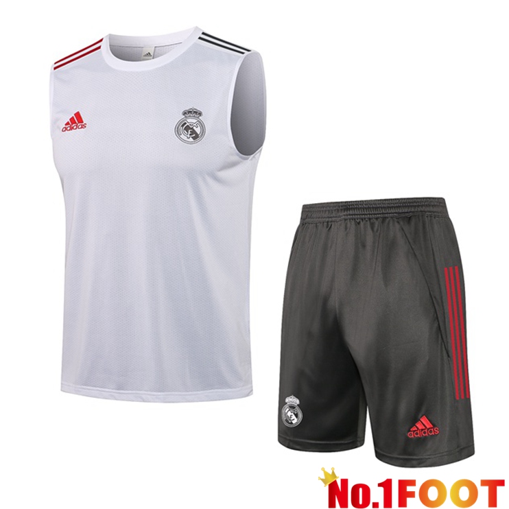 Real Madrid Football Vest + Shorts White 2021/2022