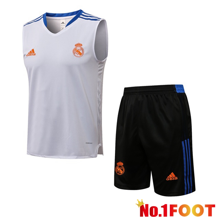 Real Madrid Football Vest + Shorts White 2021/2022