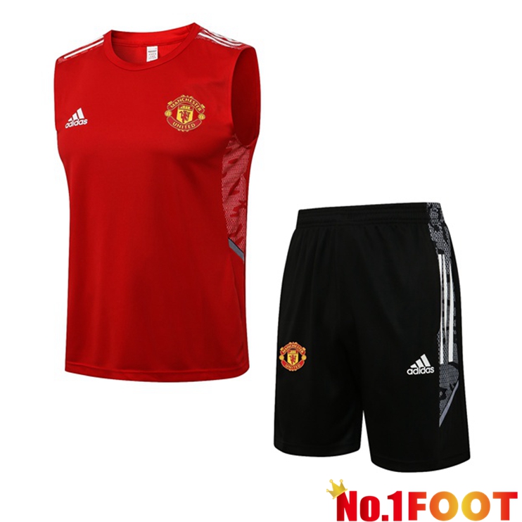 Manchester United Football Vest + Shorts Red 2021/2022