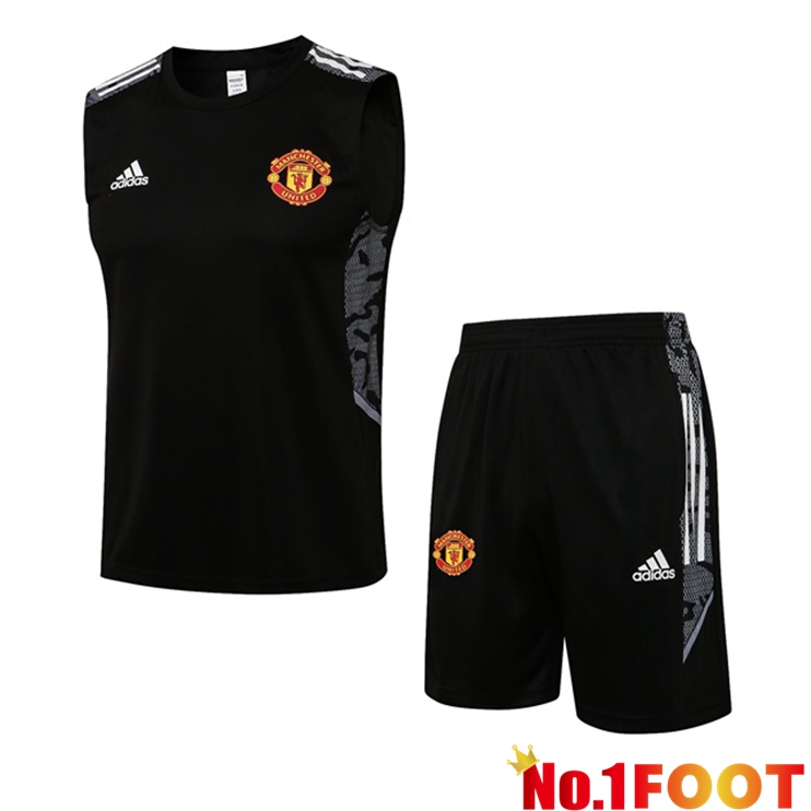 Manchester United Football Vest + Shorts Black 2021/2022