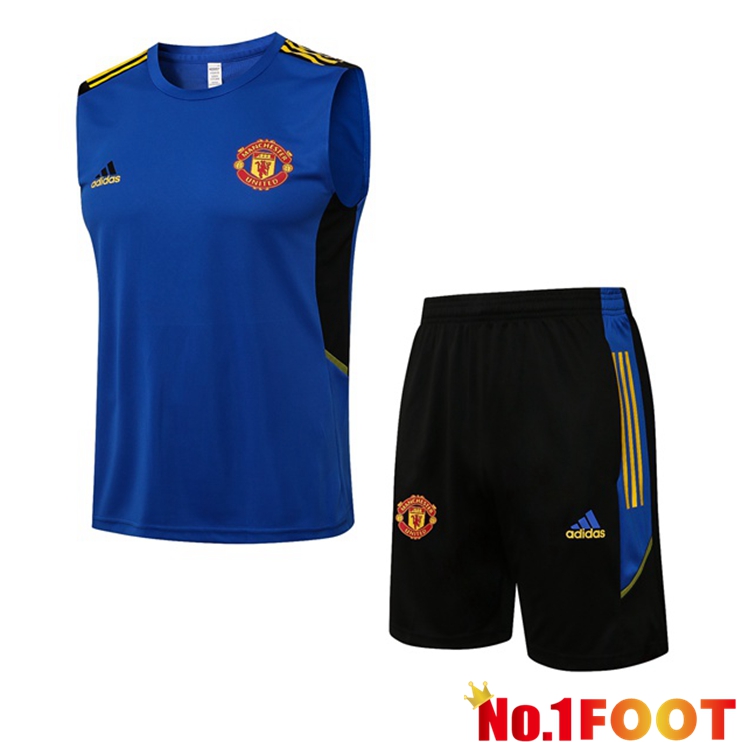 Manchester United Football Vest + Shorts Blue 2021/2022