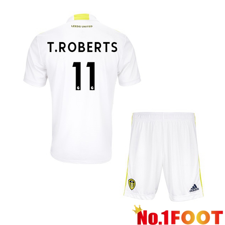 Leeds United (T.ROBERTS 11) Kids Home Jersey White 2021/22