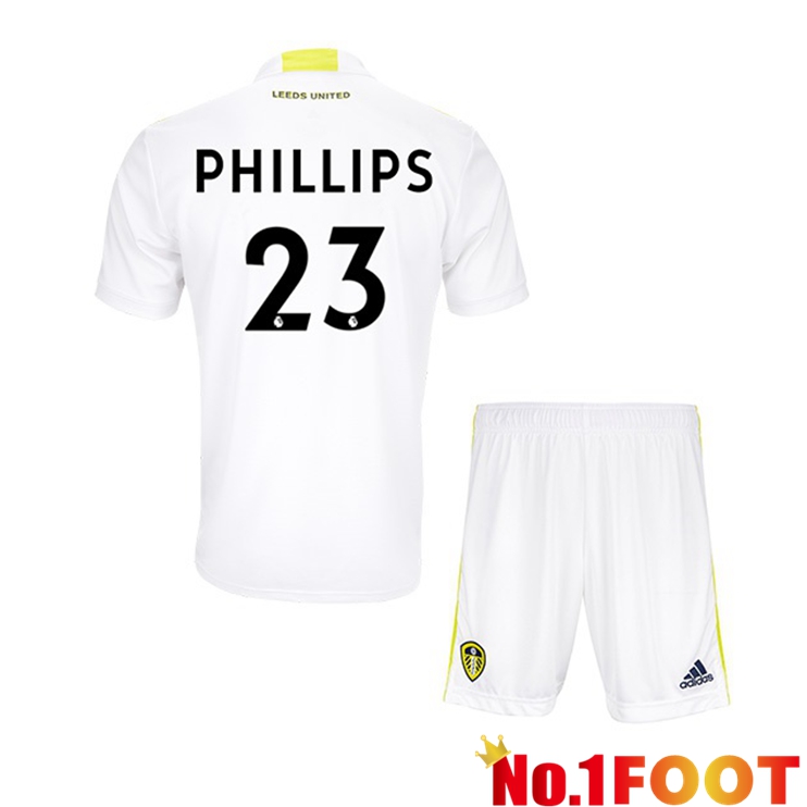 Leeds United (PHILLIPS 23) Kids Home Jersey White 2021/22