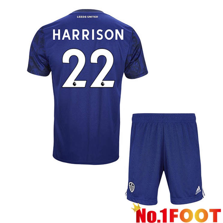 Leeds United (HARRISON 22) Kids Away Jersey Blue 2021/22