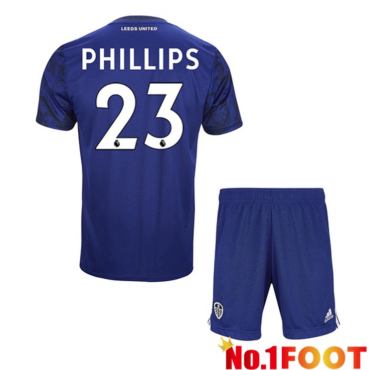 Leeds United (PHILLIPS 23) Kids Away Jersey Blue 2021/22