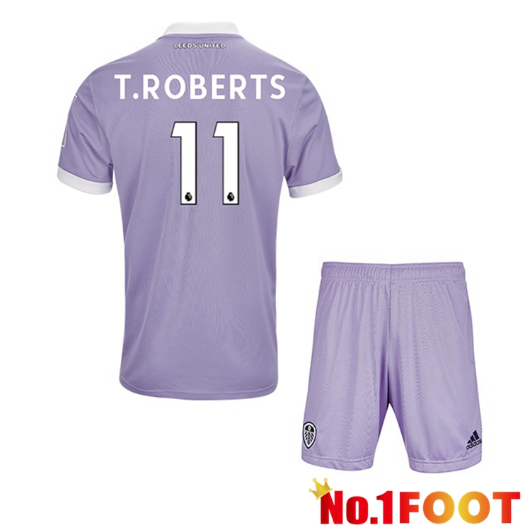 Leeds United (T.ROBERTS 11) Kids Third Jersey Purple 2021/22