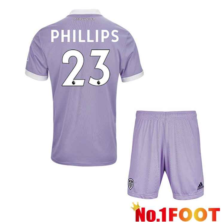 Leeds United (PHILLIPS 23) Kids Third Jersey Purple 2021/22