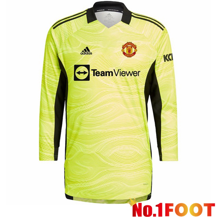 Manchester United Long sleeve Goalkeeper Jersey Yellow 2021/22