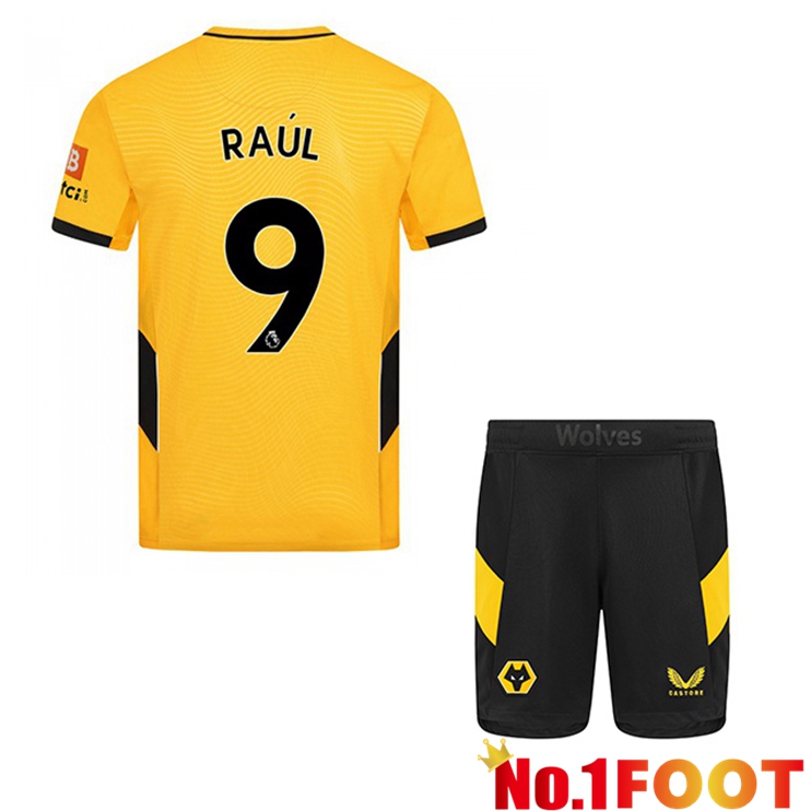 Wolverhampton (RAUL 9) Kids Home Jersey Yellow 2021/22