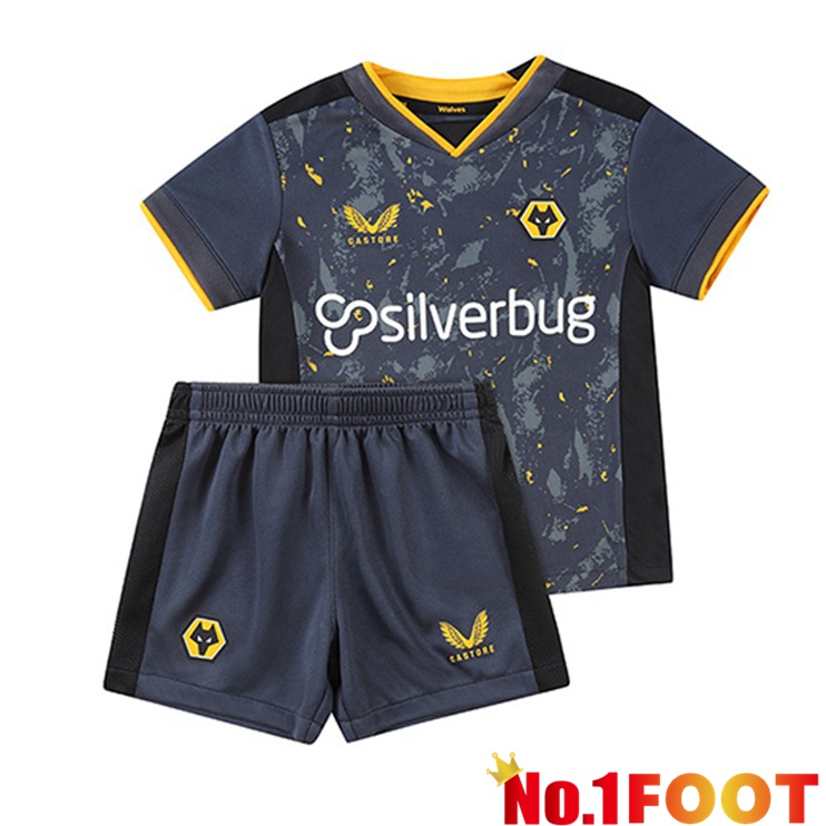 Wolverhampton Kids Away Jersey Blue 2021/22