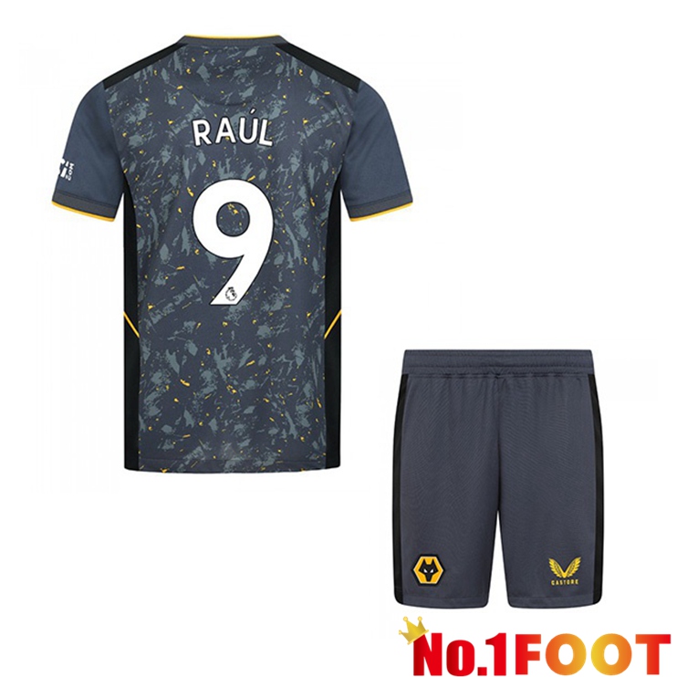 Wolverhampton (RAUL 9) Kids Away Jersey Blue 2021/22