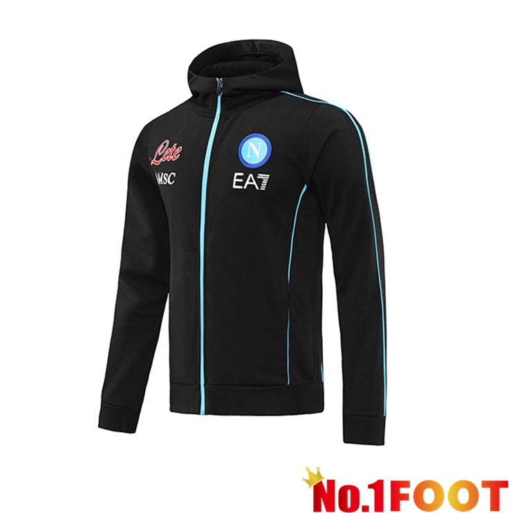 SSC Napoli Training Jacket Hoodie Black 2021-2022