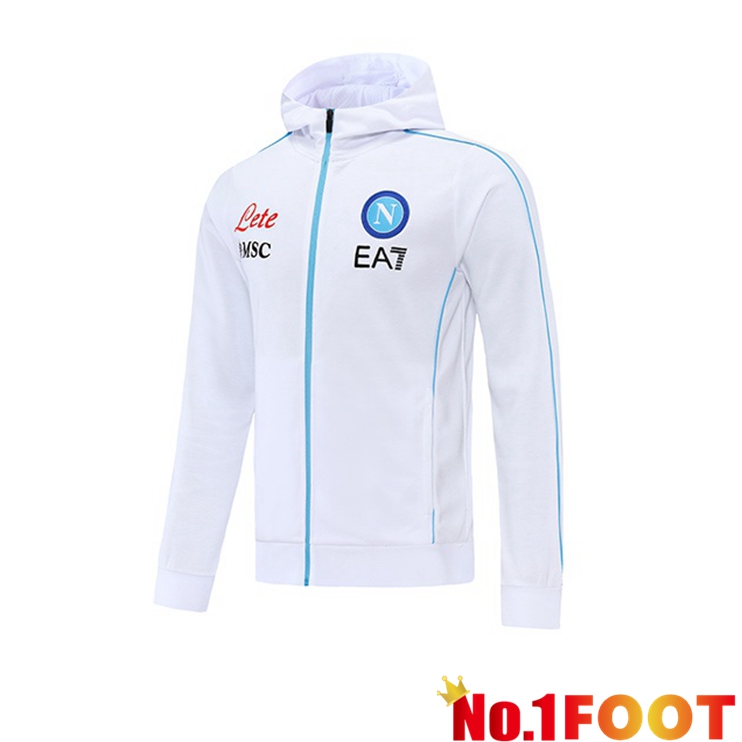 SSC Napoli Training Jacket Hoodie White 2021-2022