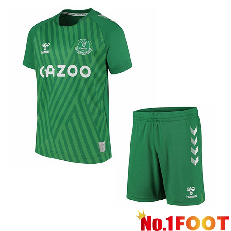 Everton Kids Goalkeeper Jersey Green 2021/22