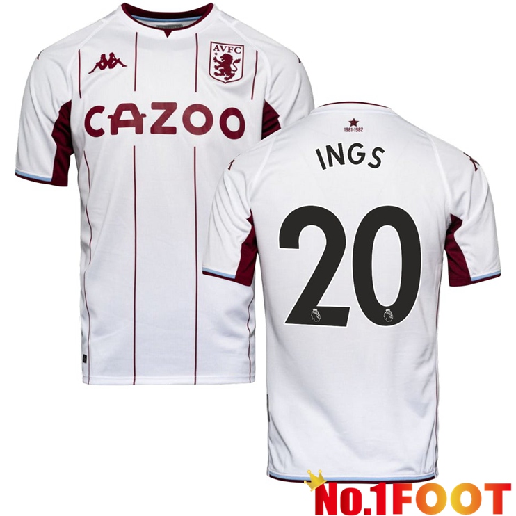 Aston Villa (INGS 20) Away Jersey White 2021/2022