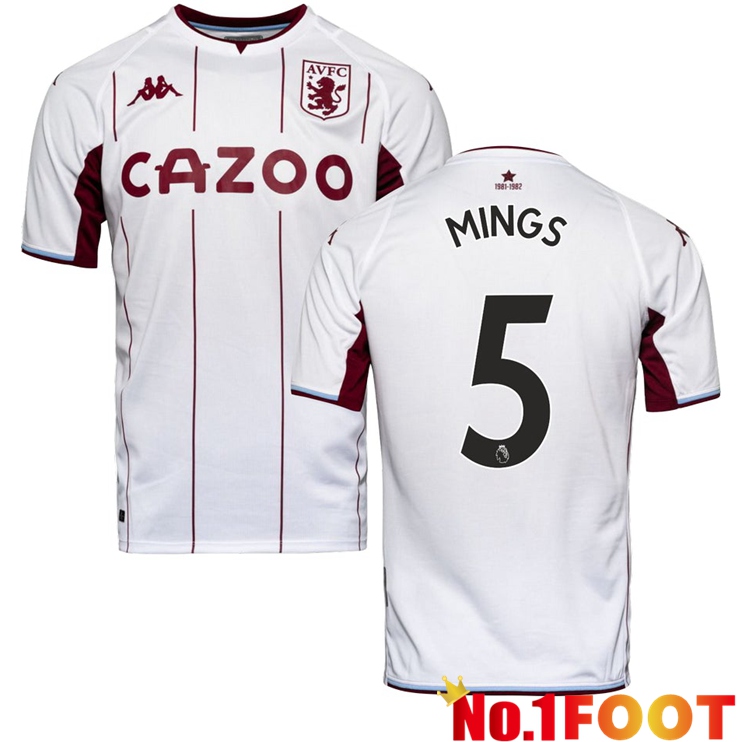 Aston Villa (MINGS 5) Away Jersey White 2021/2022