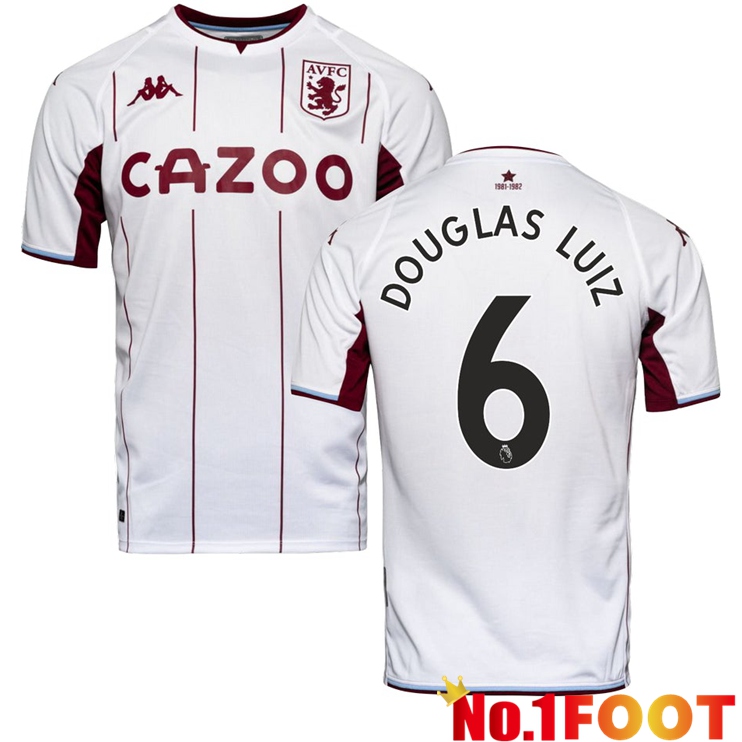 Aston Villa (DOUGLAS LUIZ 6) Away Jersey White 2021/2022