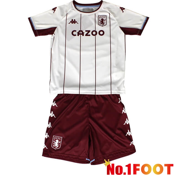 Aston Villa FC Kids Away Jersey White 2021/2022