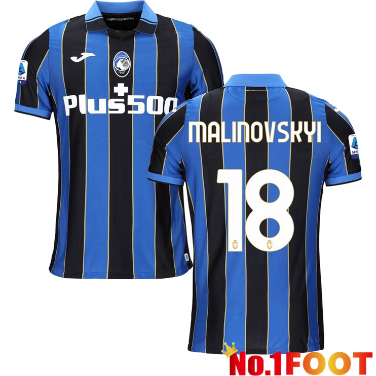 Atalanta（MALINOVSKYI 18）Home Jersey Blue/Black 2021/2022 - Click Image to Close