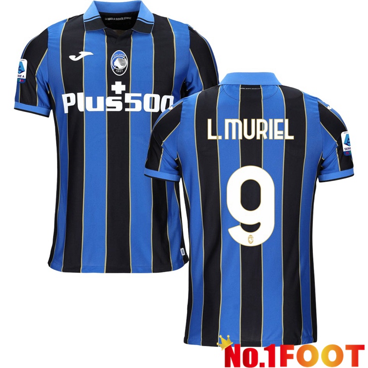 Atalanta（L.MURIEL 9）Home Jersey Blue/Black 2021/2022 - Click Image to Close