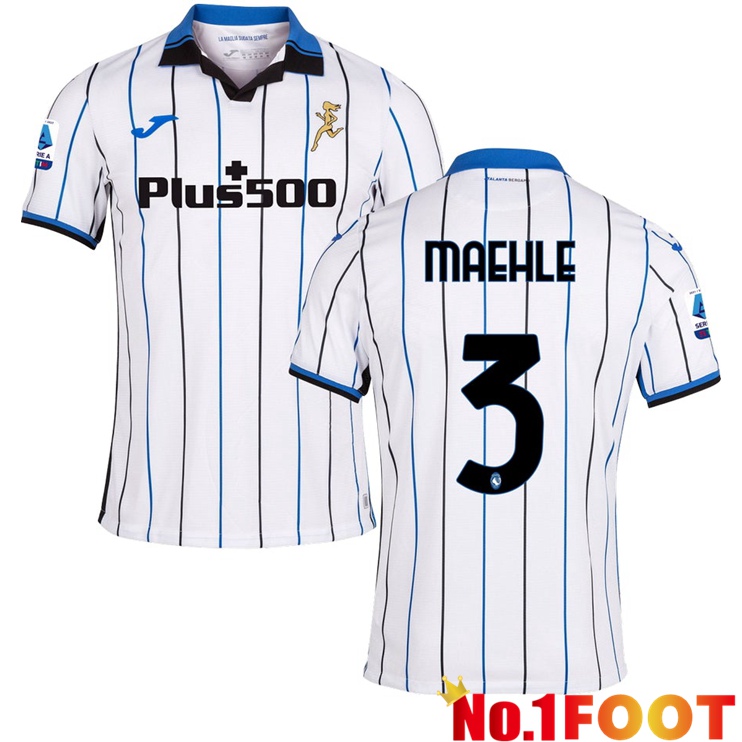 Atalanta（MAEHLE 3）Away Jersey White 2021/2022 - Click Image to Close