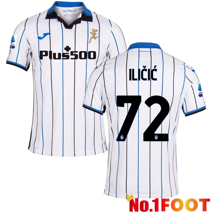 Atalanta（ILICIC 72）Away Jersey White 2021/2022 - Click Image to Close