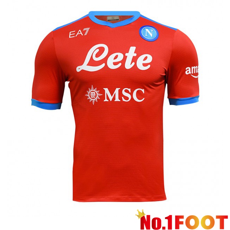 SSC Napoli Third Jersey Red 2021/2022