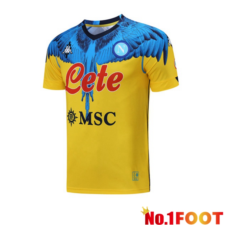 SSC Napoli Training T Shirt Yellow 2021/2022