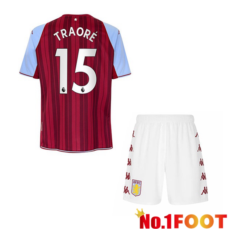 Aston Villa (Traoré 15) Kids Home Jersey Red 2021/22