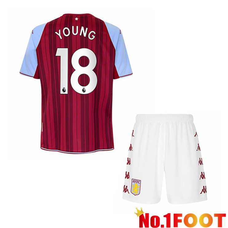 Aston Villa (Young 18) Kids Home Jersey Red 2021/22