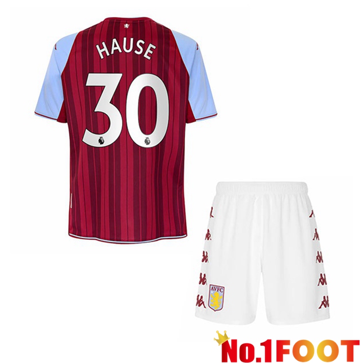 Aston Villa (Hause 30) Kids Home Jersey Red 2021/22