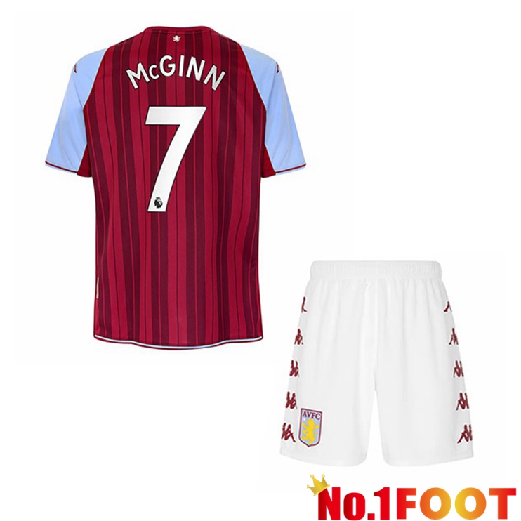 Aston Villa (McGinn 7) Kids Home Jersey Red 2021/22