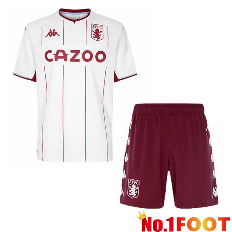 Aston Villa Kids Away Jersey White 2021/22