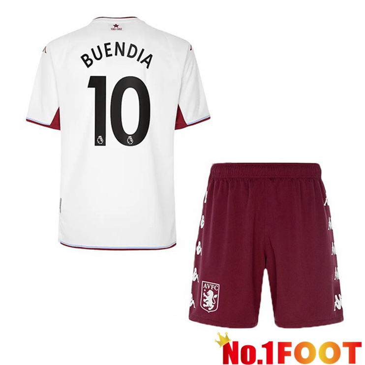 Aston Villa (Buendia 10) Kids Away Jersey White 2021/22