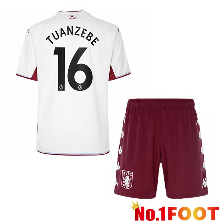 Aston Villa (Tuanzebe 16) Kids Away Jersey White 2021/22