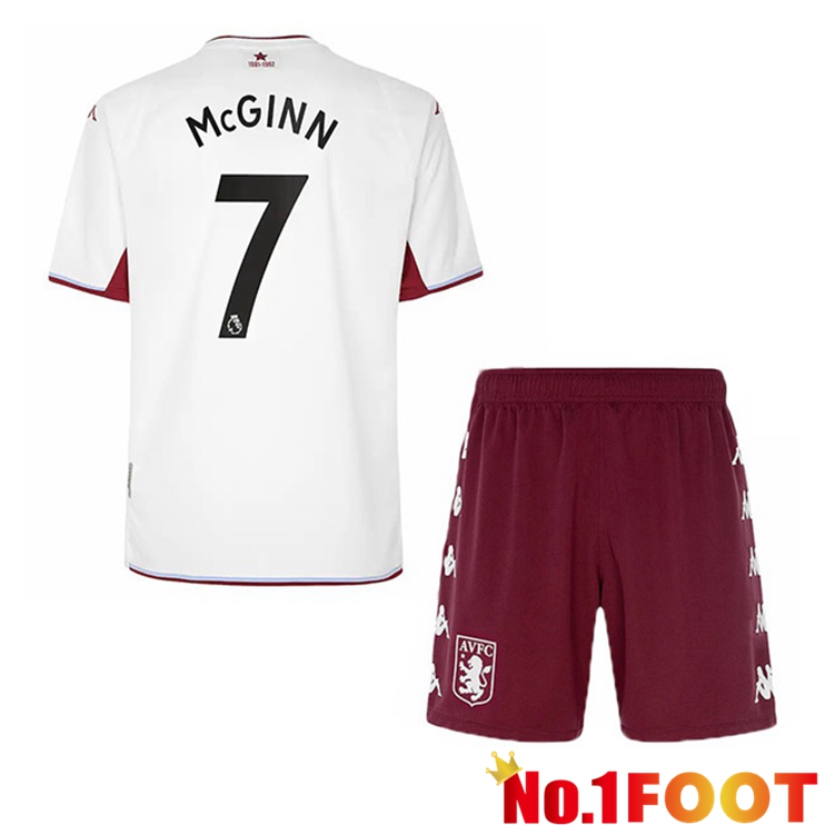 Aston Villa (McGinn 7) Kids Away Jersey White 2021/22