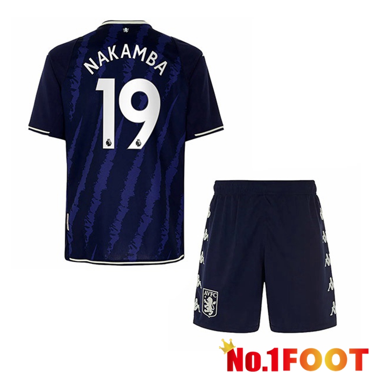 Aston Villa (Nakamba 19) Kids Third Jersey Blue 2021/22