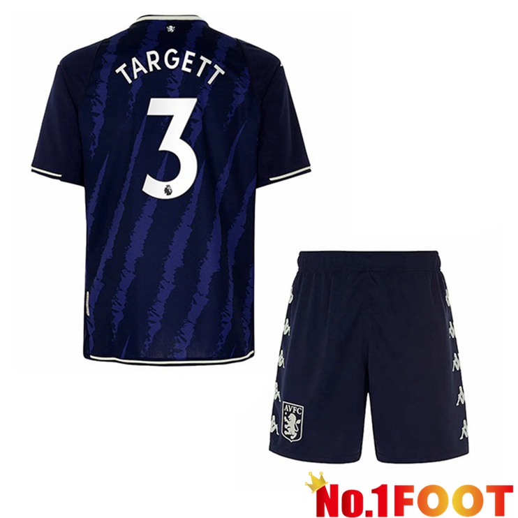 Aston Villa (Targett 3) Kids Third Jersey Blue 2021/22