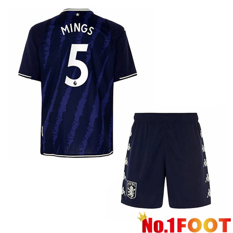 Aston Villa (Mings 5) Kids Third Jersey Blue 2021/22