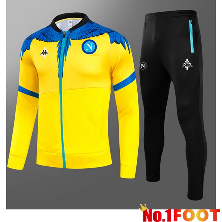 SSC Napoli Kids Training Tracksuit Yellow Blue 2021/2022 - Click Image to Close