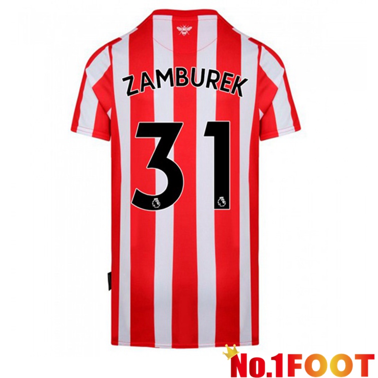 Brentford FC (ZAMBUREK 31) Home Jersey Red/White 2021/22