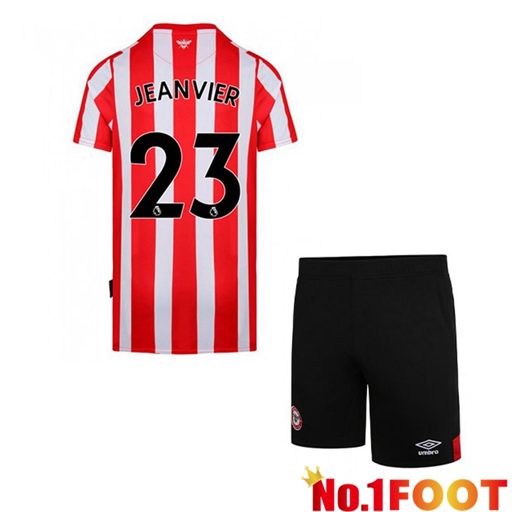 Brentford FC (JEANVIER 23) Kids Home Jersey Red/White 2021/22