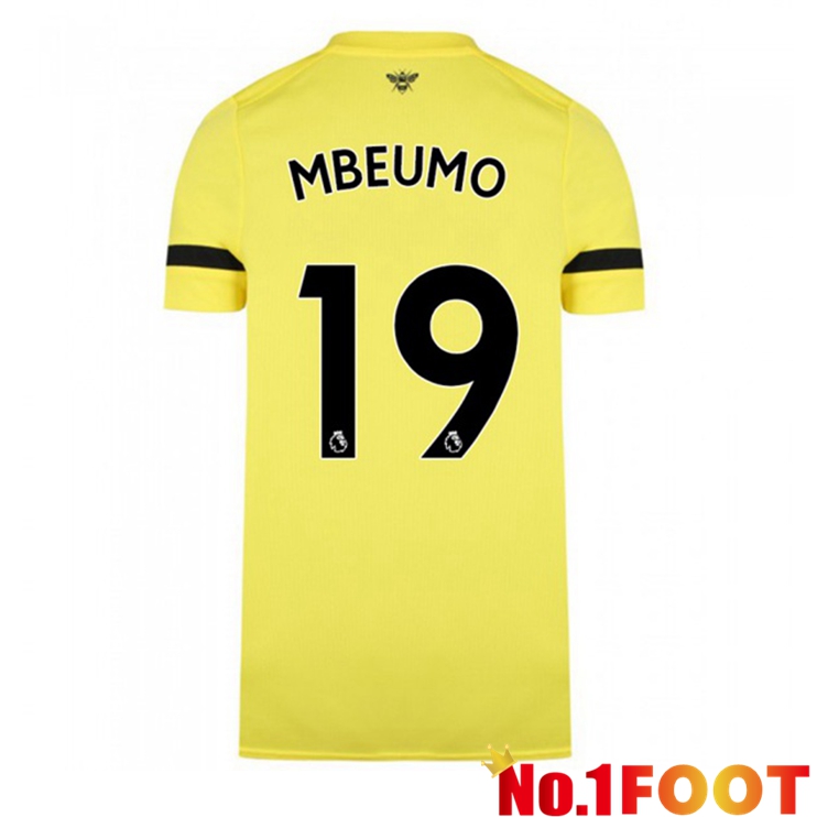 Brentford FC (MBEUMO 19) Away Jersey Yellow 2021/22