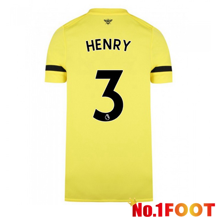 Brentford FC (HENRY 3) Away Jersey Yellow 2021/22