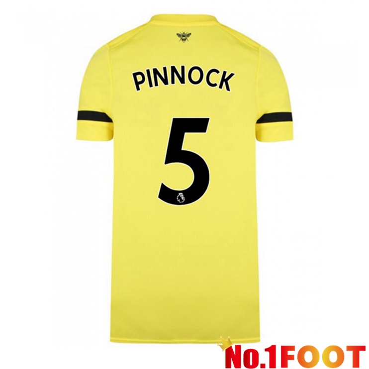 Brentford FC (PINNOCK 5) Away Jersey Yellow 2021/22